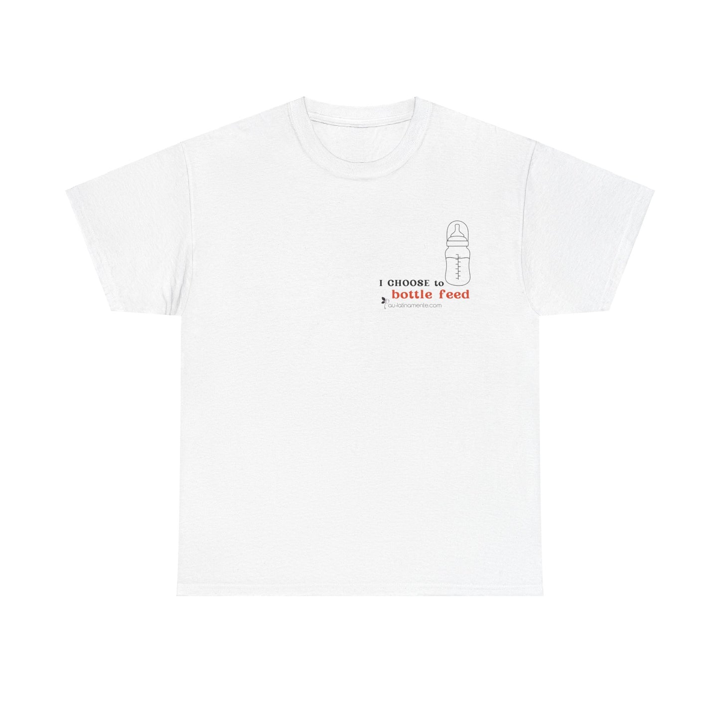 I choose to bottlefeed (bright orange) - Unisex Heavy Cotton Tee