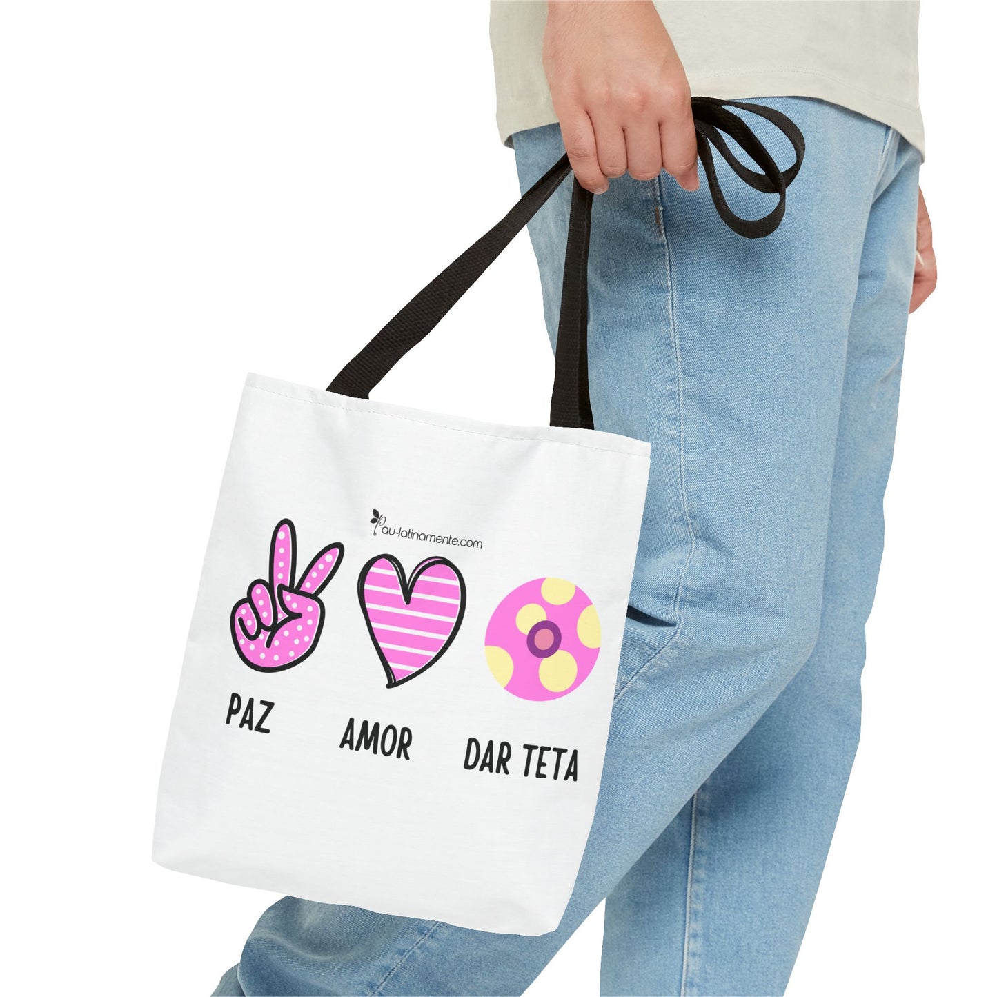 Paz, Amor, Dar Teta - Tote Bag (AOP)