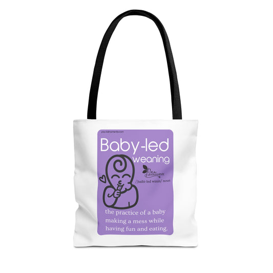 Baby-led weaning Tote Bag Purple (AOP)