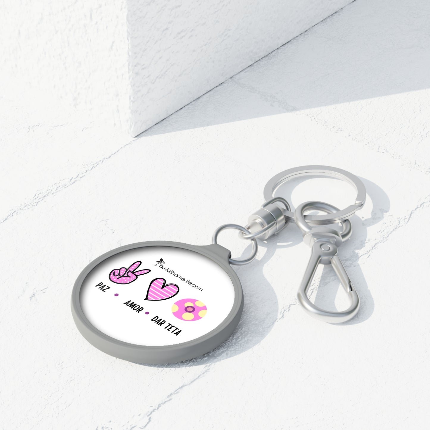Paz, amor, teta - Keyring Tag