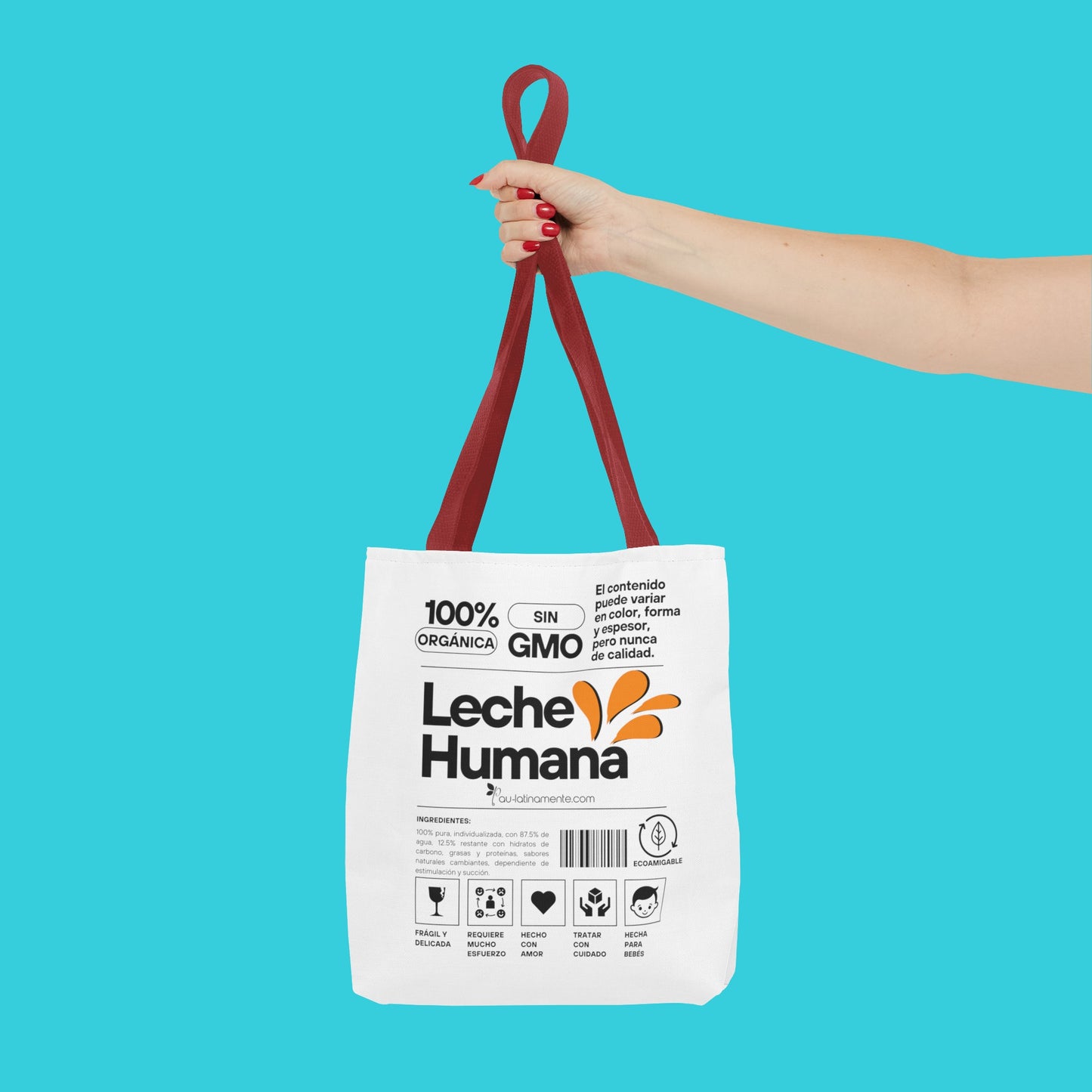 Etiqueta leche humana Tote Bag (AOP)