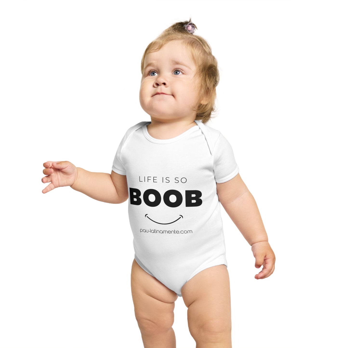 Life is so BOOB - Short Sleeve Baby Bodysuit