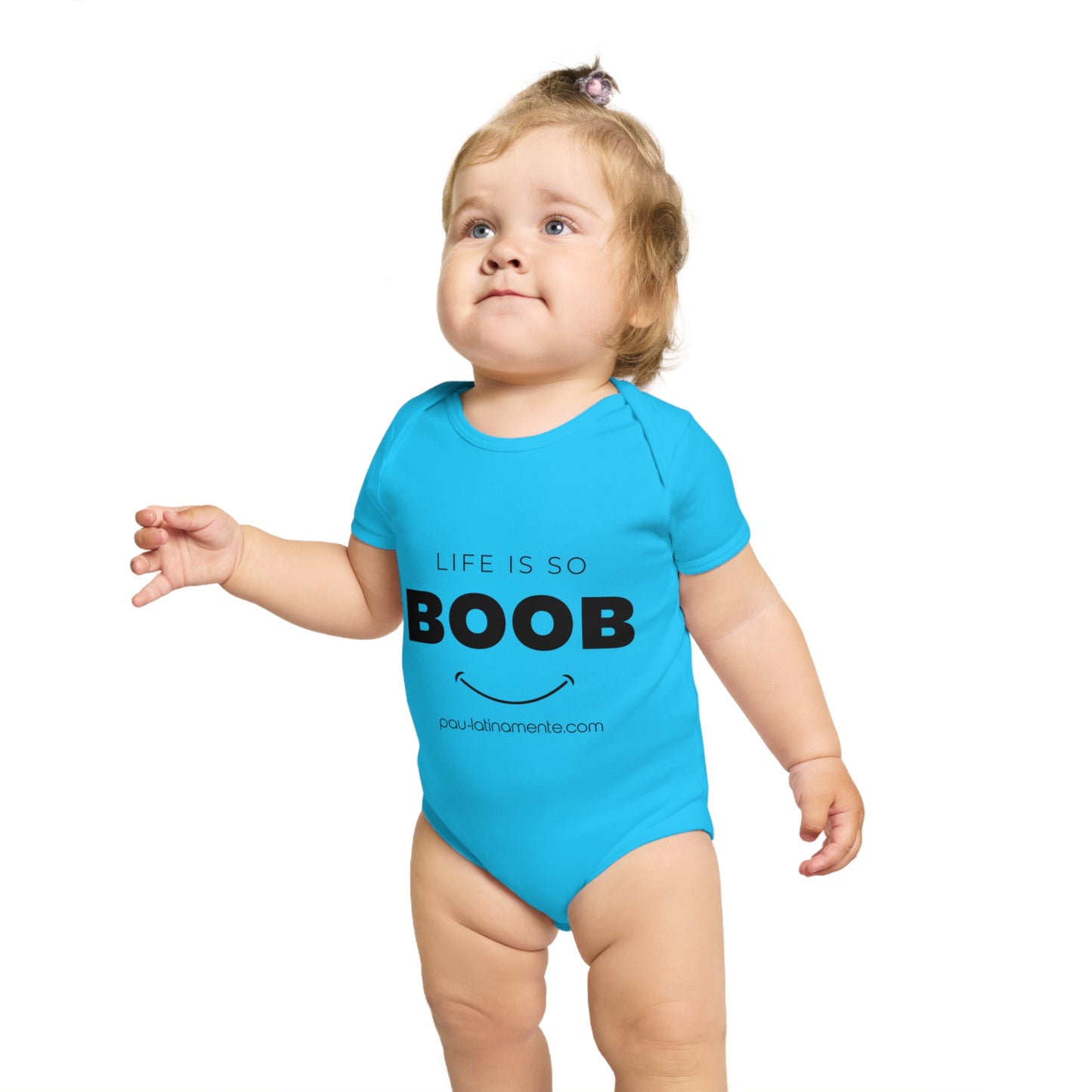 Life is so BOOB - Short Sleeve Baby Bodysuit