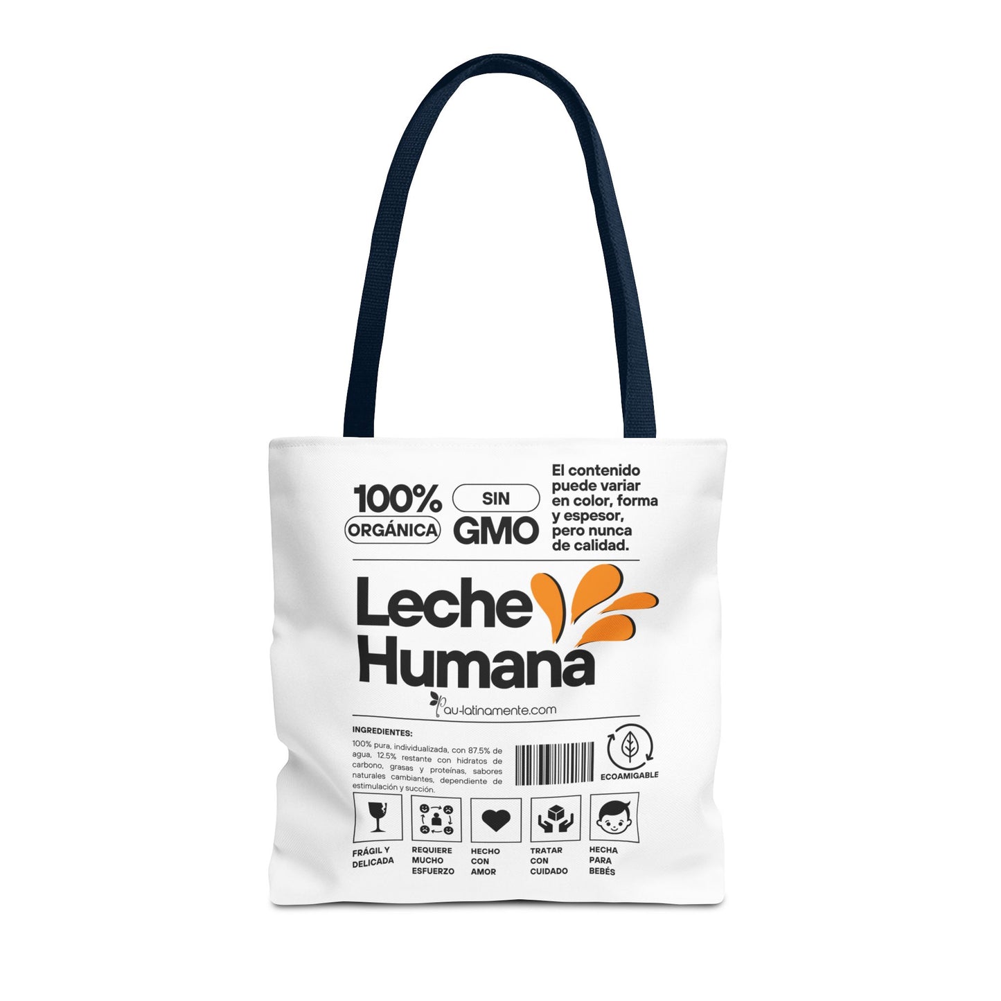 Etiqueta leche humana Tote Bag (AOP)