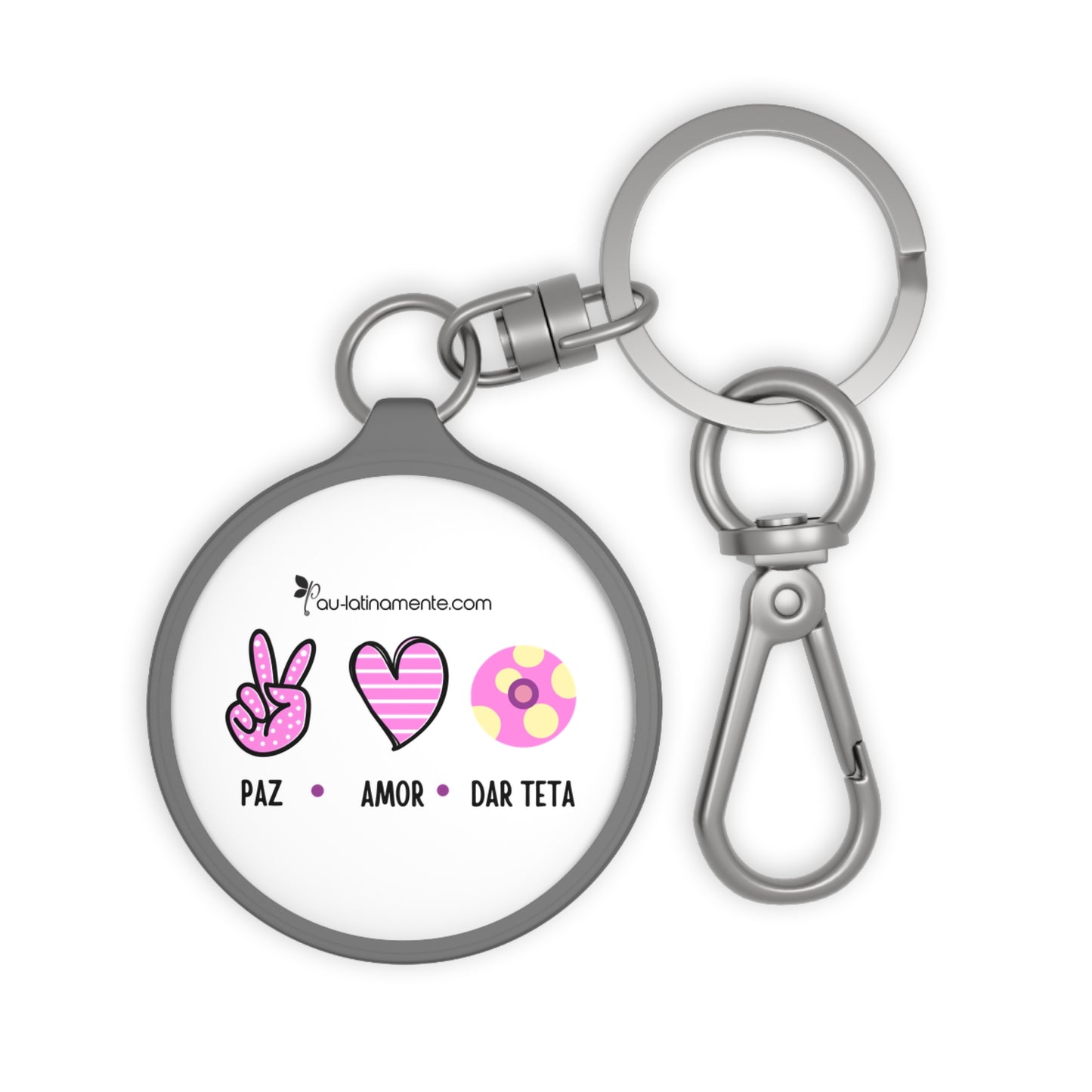 Paz, amor, teta - Keyring Tag