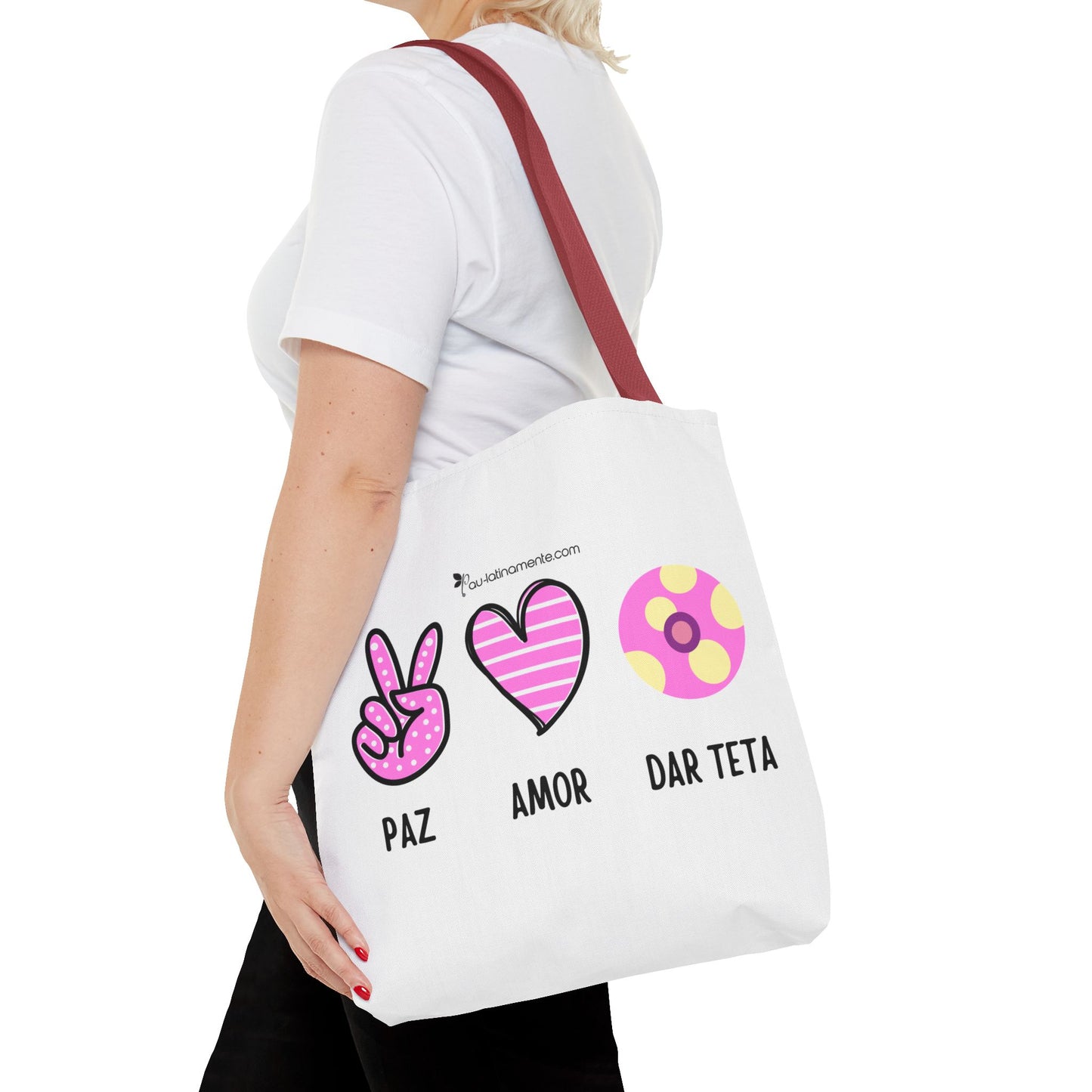 Paz, Amor, Dar Teta - Tote Bag (AOP)