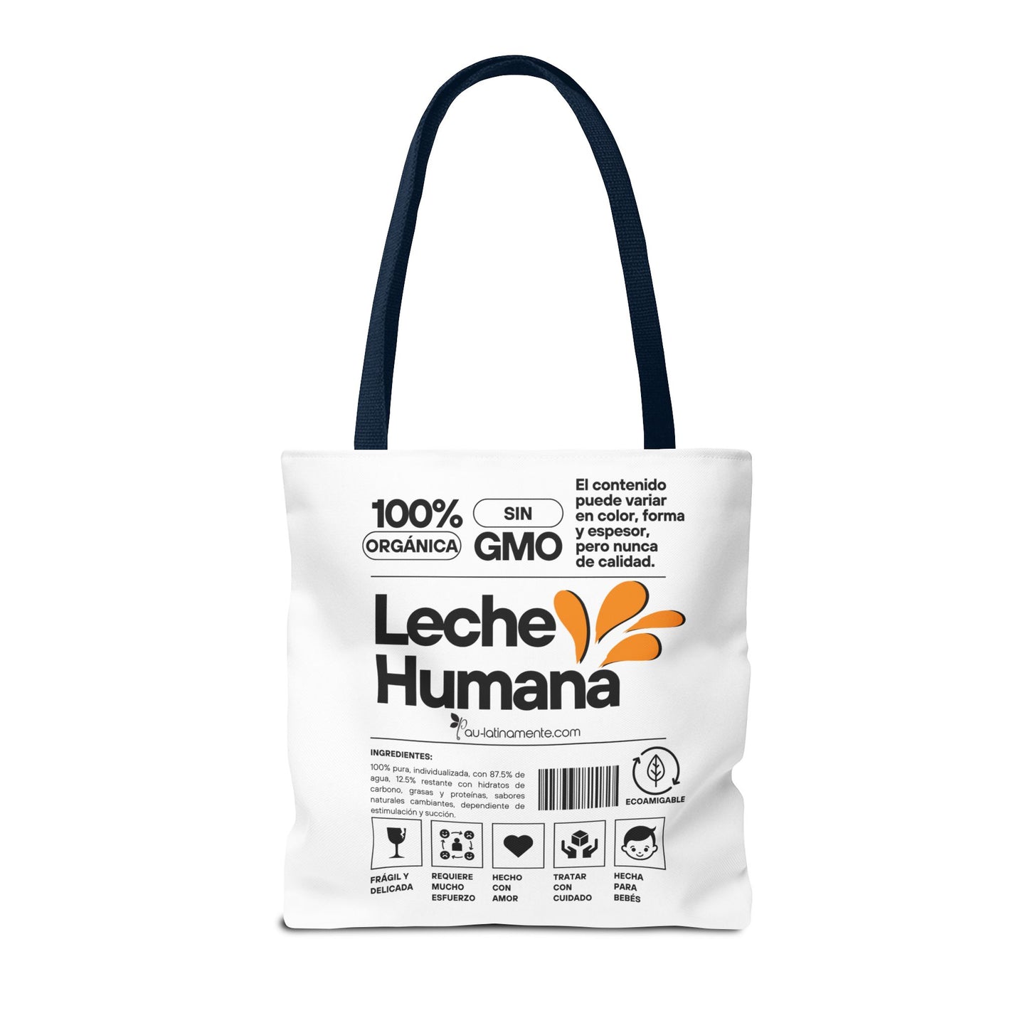 Etiqueta leche humana Tote Bag (AOP)