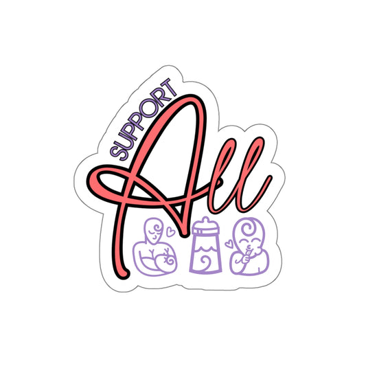 Support All Feeding Die-cut Sticker