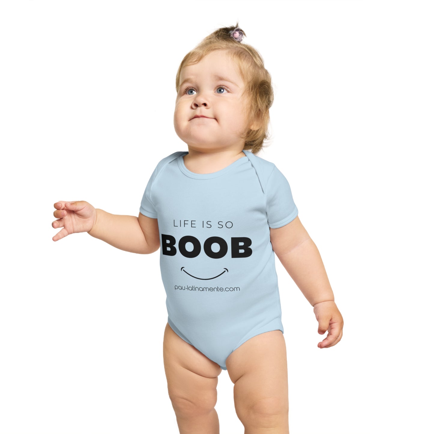 Life is so BOOB - Short Sleeve Baby Bodysuit