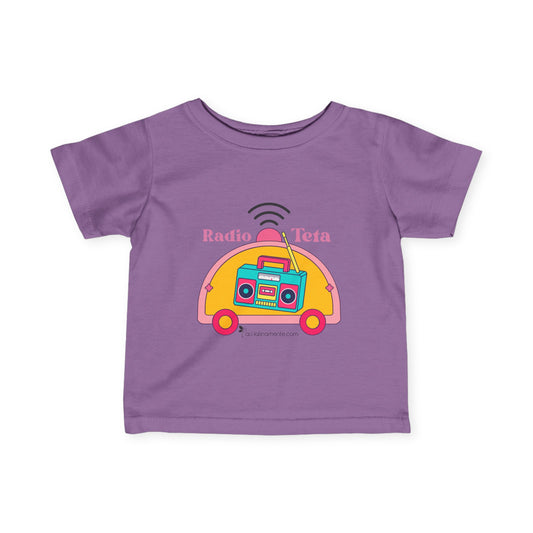 Radio Teta (pink letters) Lavender - Infant Fine Jersey Tee