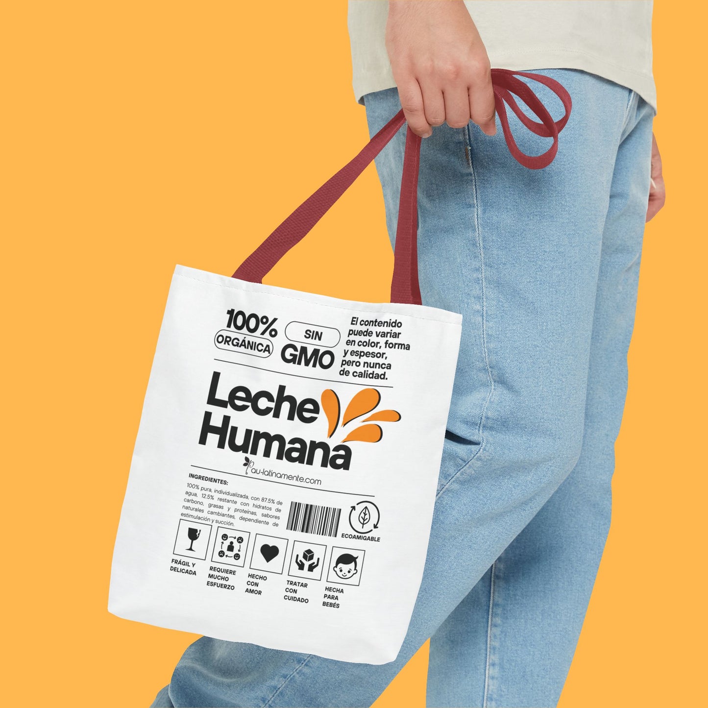 Etiqueta leche humana Tote Bag (AOP)