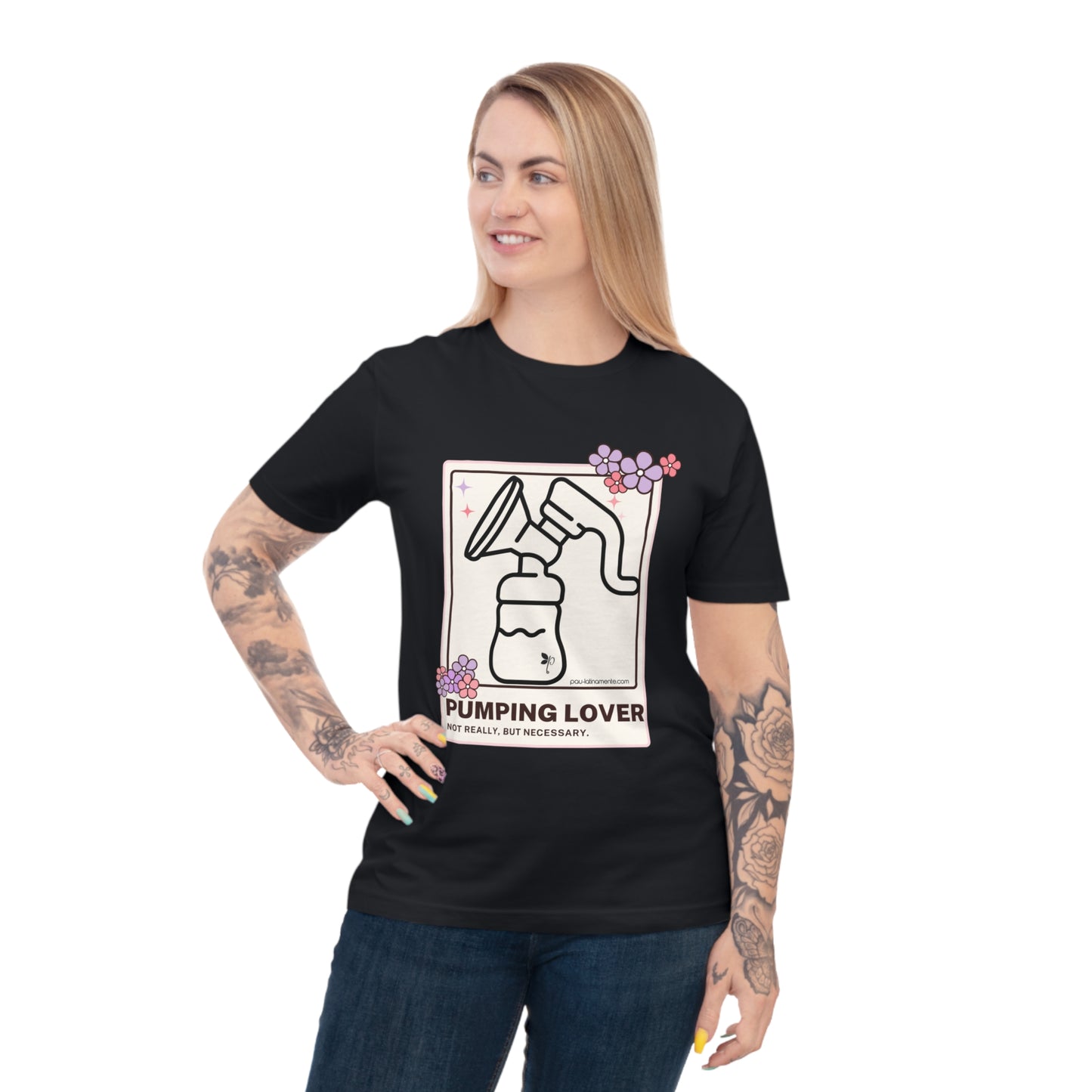PUMPING LOVE Black/White - Unisex Classic Jersey T-shirt