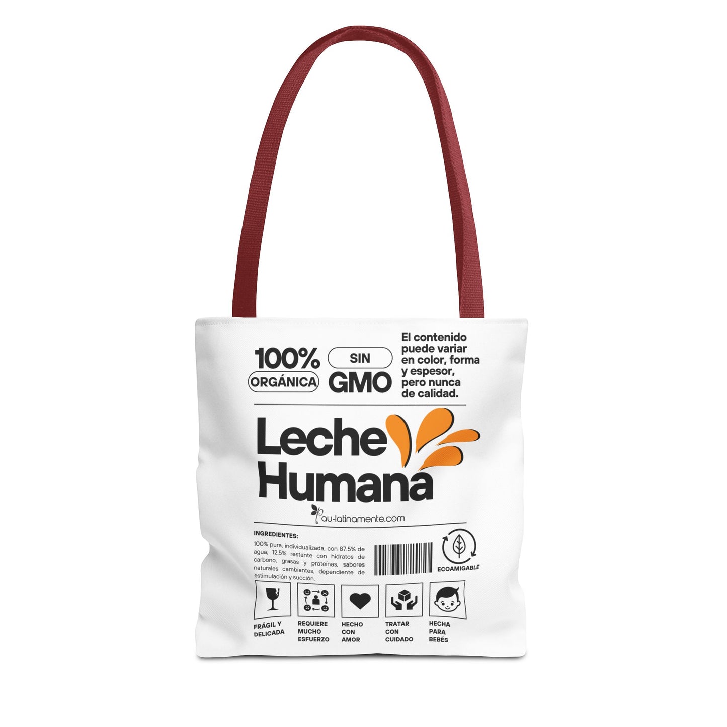 Etiqueta leche humana Tote Bag (AOP)
