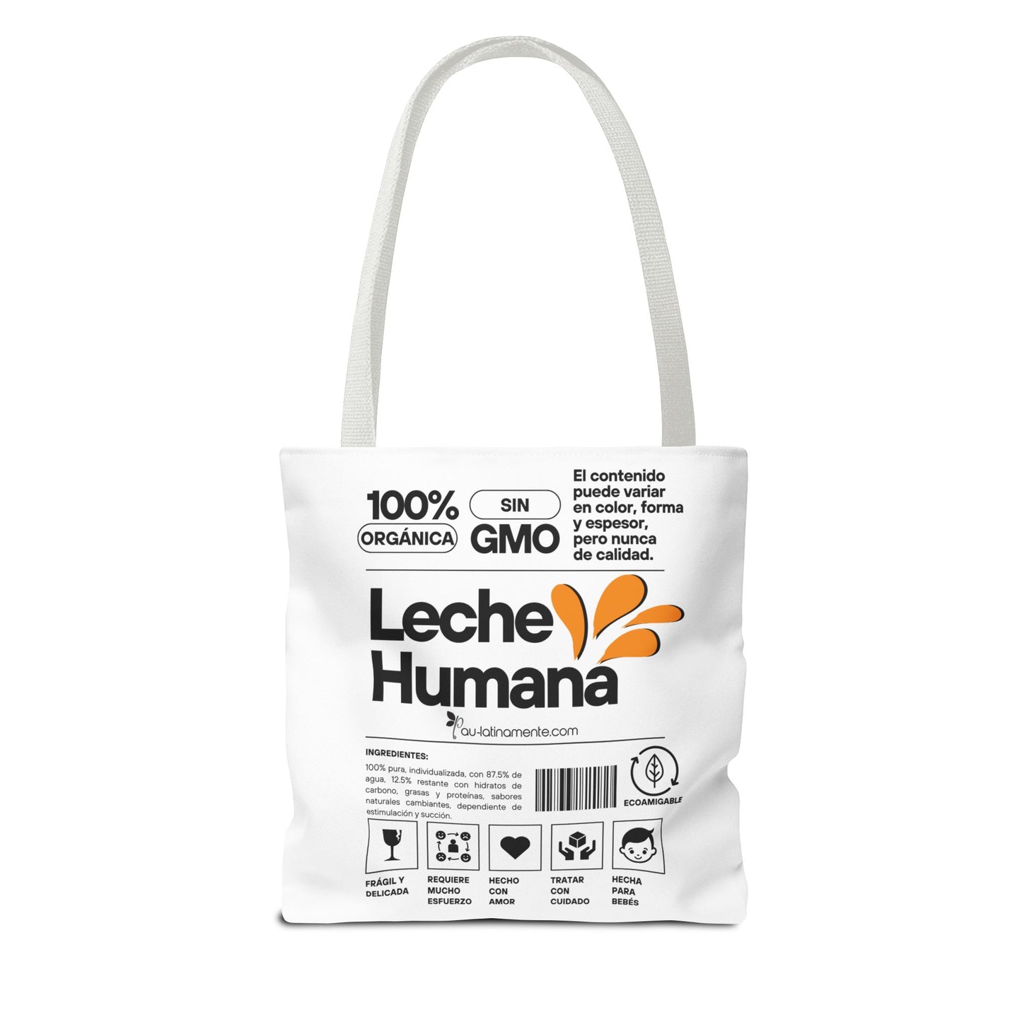 Etiqueta leche humana Tote Bag (AOP)