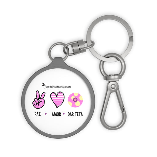 Paz, amor, teta - Keyring Tag