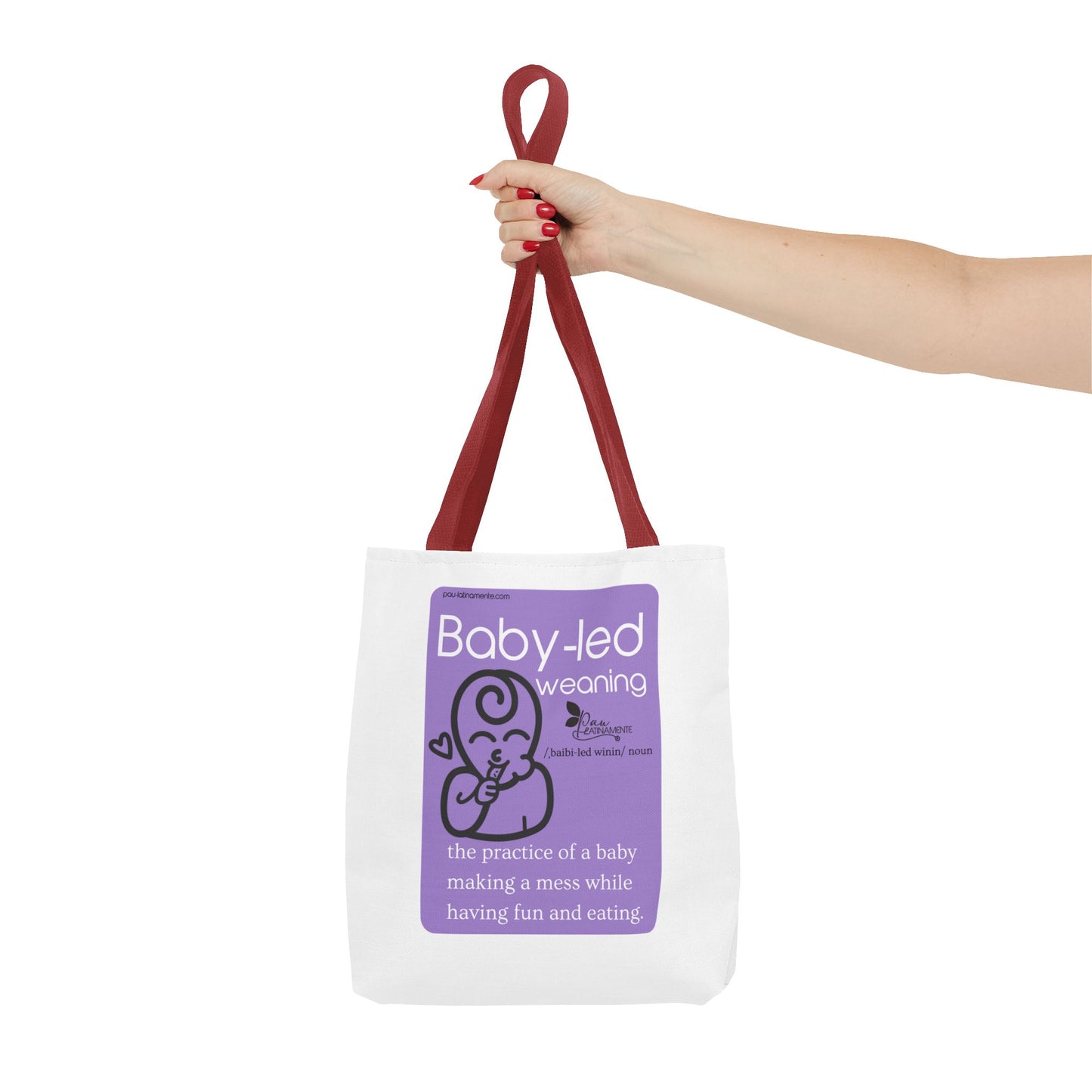 Baby-led weaning Tote Bag Purple (AOP)