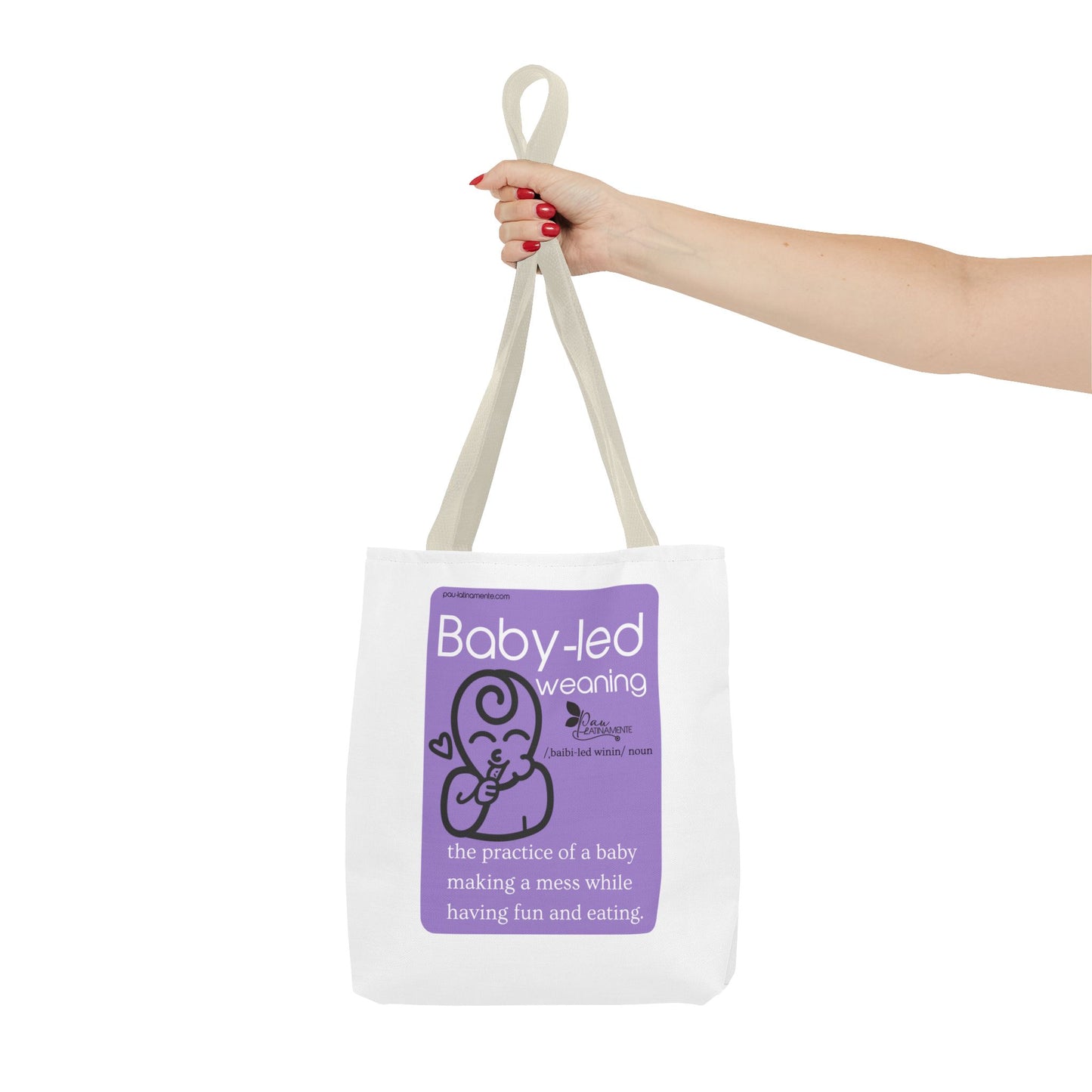 Baby-led weaning Tote Bag Purple (AOP)