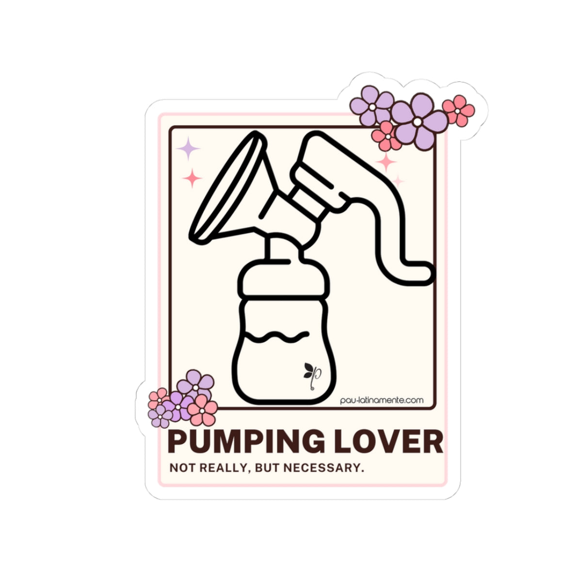 Pumping Lover - Kiss-Cut Stickers Transparent/White