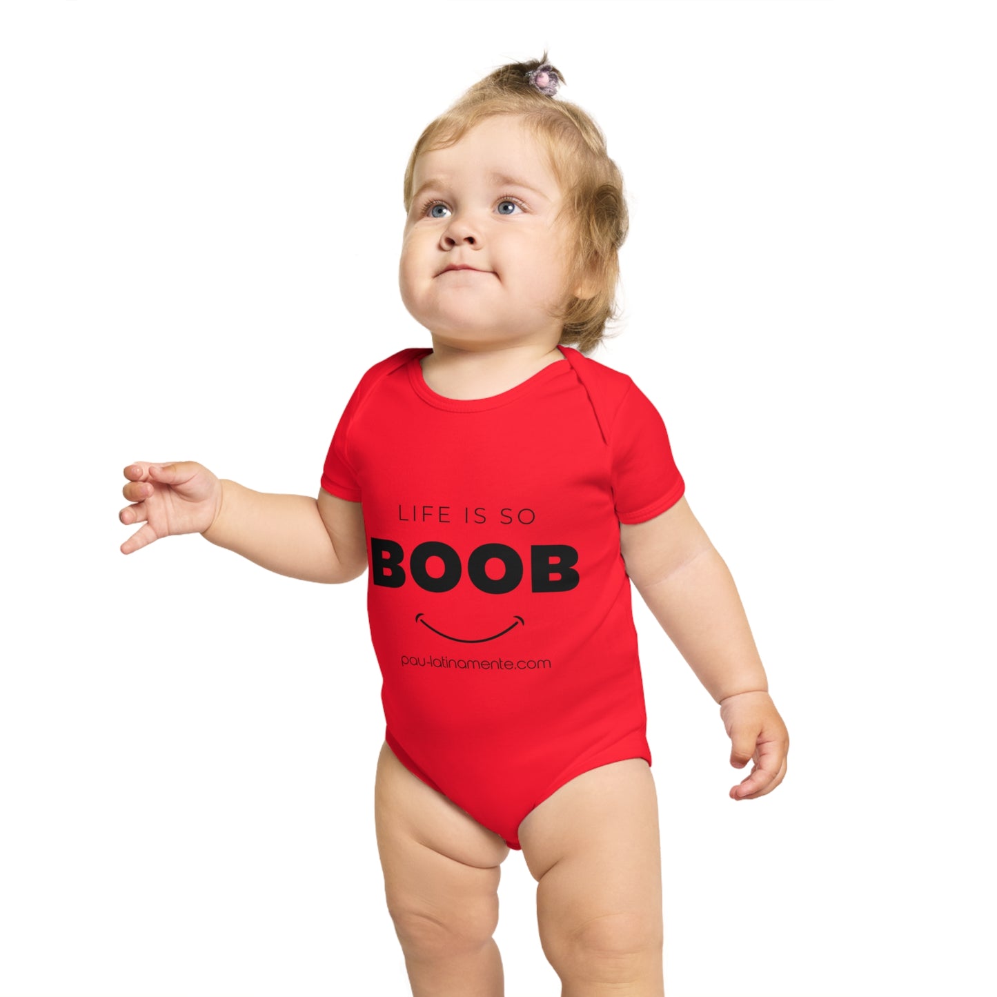 Life is so BOOB - Short Sleeve Baby Bodysuit