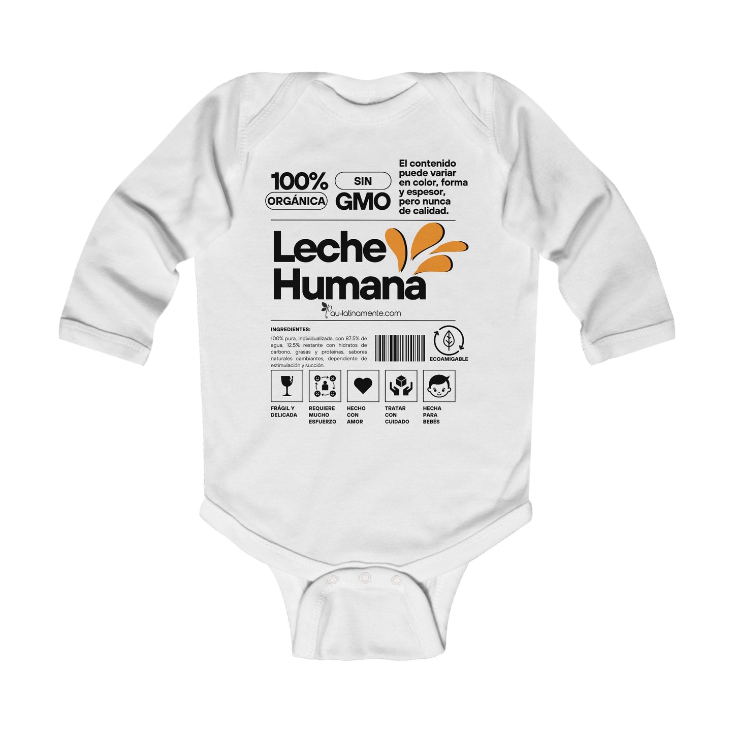 Etiquete Leche Humana - Infant Long Sleeve Bodysuit