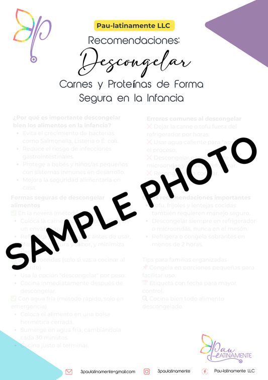 Descongelando Carnes y Proteínas de Forma Segura en la Infancia